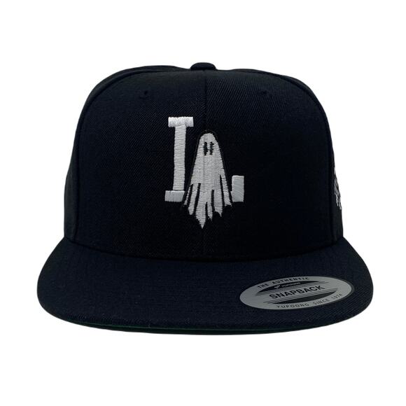 Los Angeles LA Ghost Halloween Spooky GRY Snapback Hat - Picture 5 of 9
